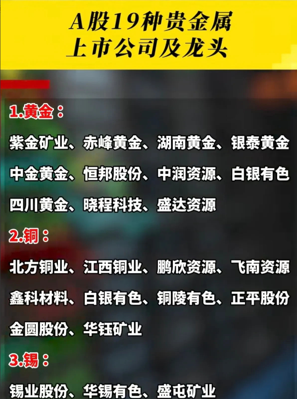 贵金属公司排名(贵金属行业龙头企业)