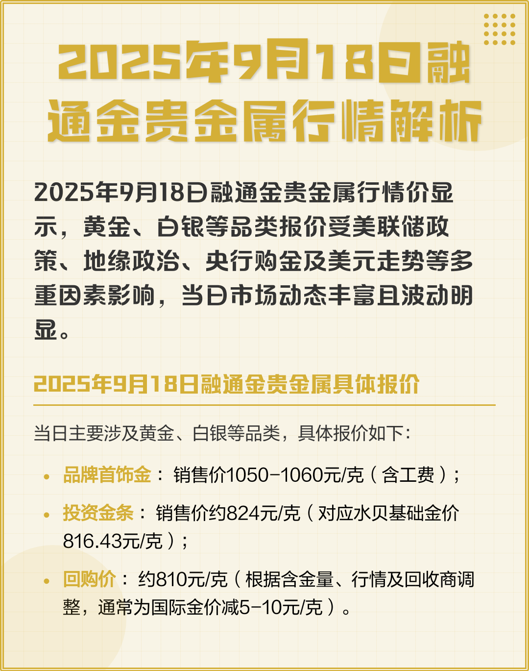 贵金属行情一融通金(贵金属行情一融通金PMSP水贝)